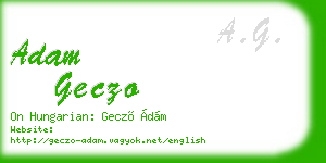 adam geczo business card